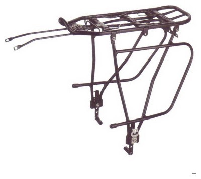 Багажник алюм. под диск. тормоз. и сумку штаны KAIWEI KW-680-09 (черный)