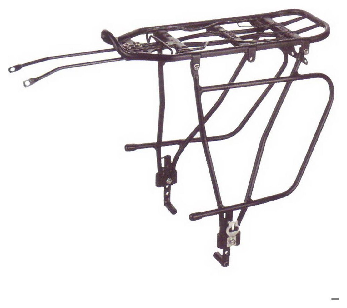 Багажник алюм. під диск. гальм. та сумку штани KAIWEI KW-680-09 (чорний)