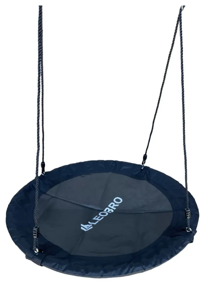 Садова гойдалка гніздо LEOBRO 100см (Чорна) (LEO_SW100-BLACK)