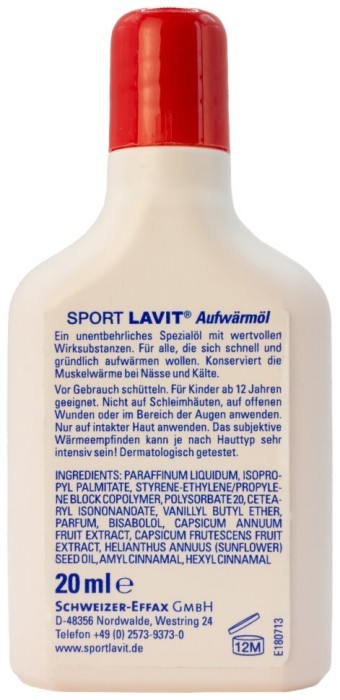 Масло для разогрева мышц Sport Lavit Sportoil Aktiv 20ml Mini (39754700)