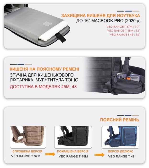 Рюкзак Vanguard VEO Range T 37 Black (VEO Range T 37 B)