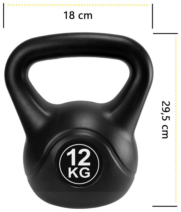 Гиря виниловая Cornix 12 кг XR-0431 Black