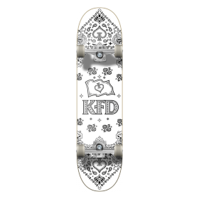 KFD скейтборд Bandana Complete Skateboard 8&quot; - White