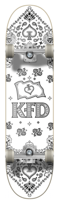 KFD Скейтборд Bandana Complete Skateboard 8&quot; - White