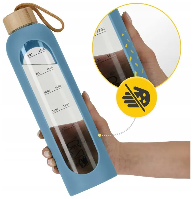 Бутылка для воды спортивная 4FIZJO 1000 мл стеклянная Blue (P-5905973403894)
