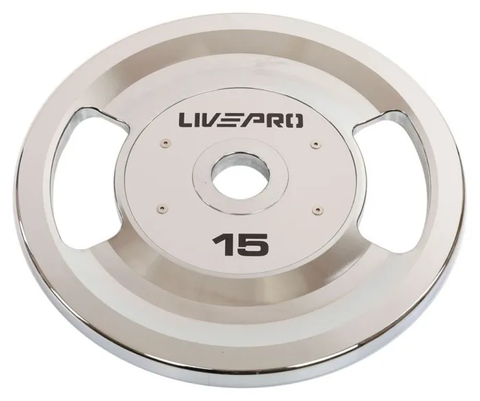 ББлини диски стальные 2 Handle металлическая втулка LiveUp LP8338-15 ø51мм 15кг серый
