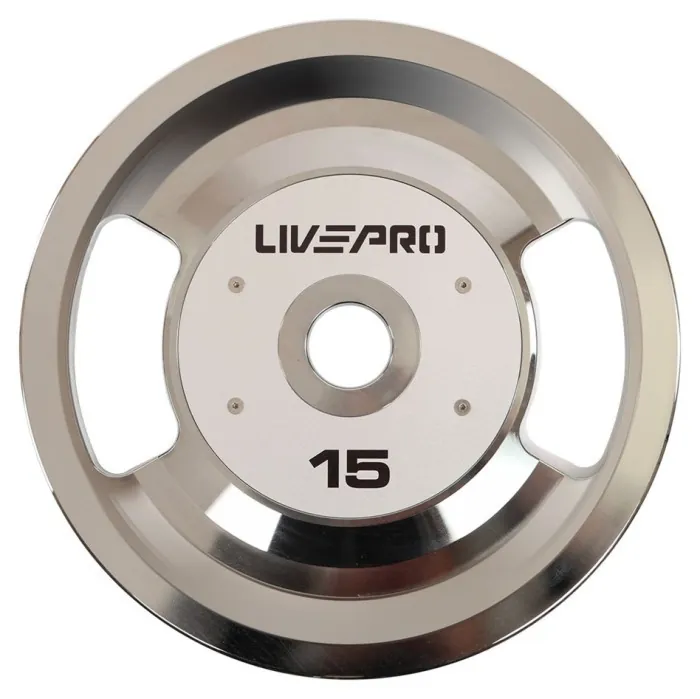 ББлини диски стальные 2 Handle металлическая втулка LiveUp LP8338-15 ø51мм 15кг серый