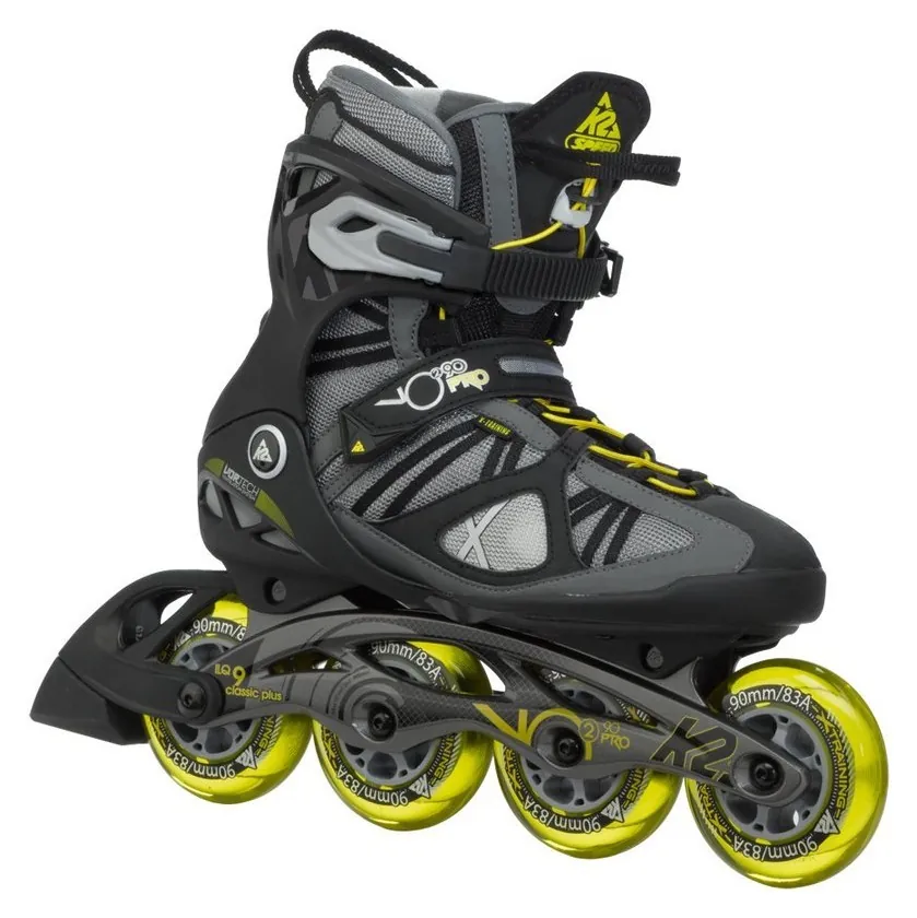Роликові коньки для дорослих K2 VO2 90 PRO M 44 (10.5US) 285мм Black/grey/green (3050008) (285мм)