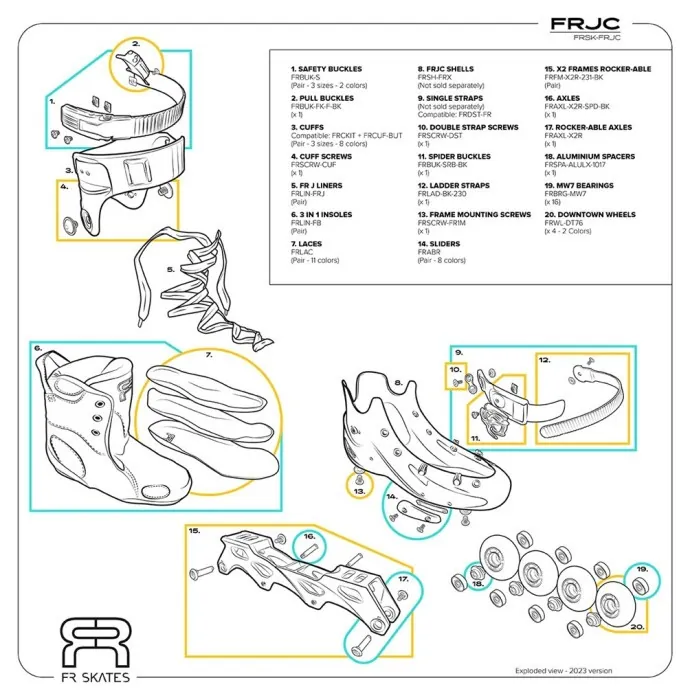 Дитячі фріскейт ролики FR Skates FR Club White