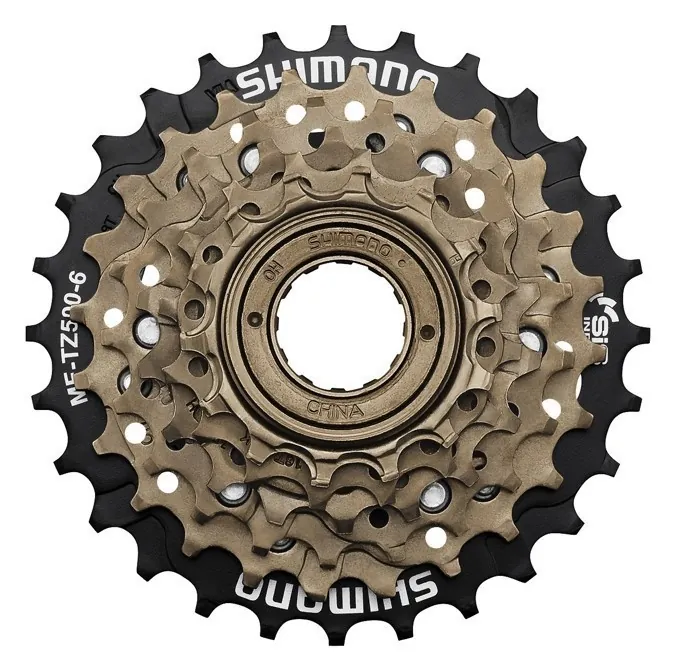 Касета для велосипеда Shimano MF-TZ500 6S 14-28T Black/brown (AMFTZ5006428) (Коричневий, Чорний)