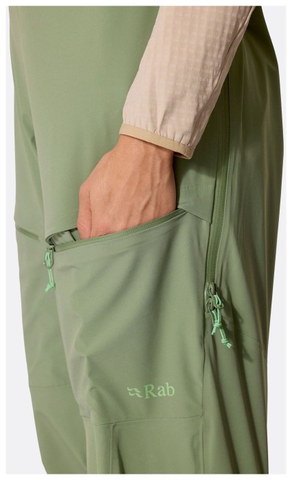 Штани жіночі Rab Kinetic Alpine Stretch Bib Wmns, Dark Fig Green, M Regular