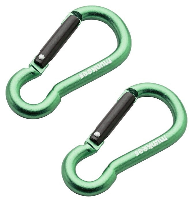 Munkees 3236 карабин Pear 6 мм x 60 мм (пара) grass green