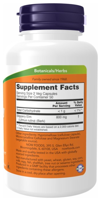 Slippery Elm 400 mg - 100 vcaps