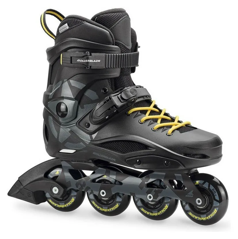 Роликові ковзани для дорослих Rollerblade RB 80 36.5 (6US) 230мм Black/yellow (07847700 800) (230 мм)