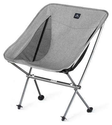 Стілець складаний ультралегкий Naturehike Stellaluna L04 CNK2450JJ015, розмір М, алюміній, сірий