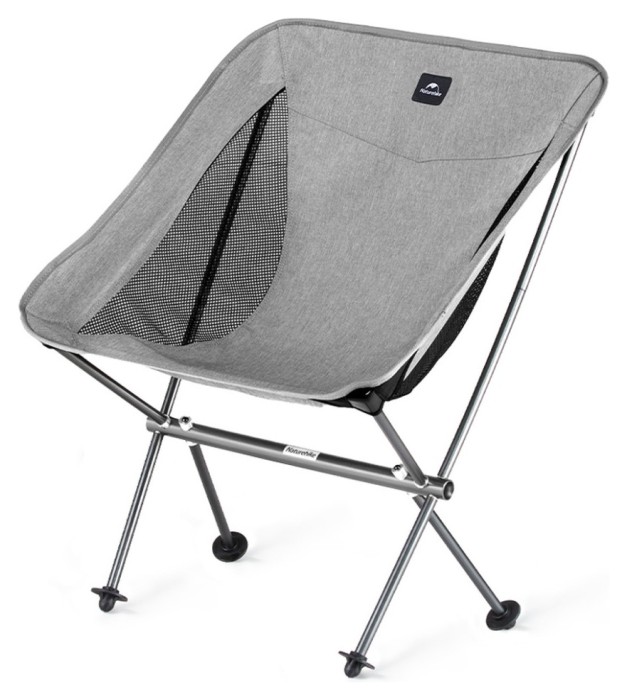 Стул складной ультралегкий Naturehike Stellaluna L04 CNK2450JJ015, размер М, алюминий, серый