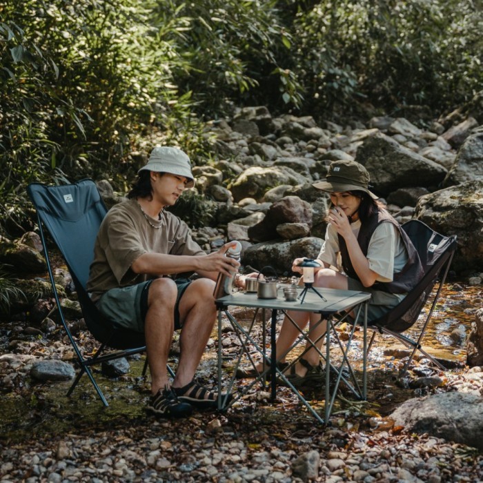 Стул складной ультралегкий Naturehike Stellaluna L04 CNK2450JJ015, размер М, алюминий, серый