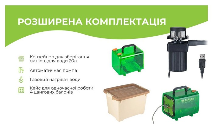 Душ кемпінговий з нагріванням води BRS-93, укр, укр