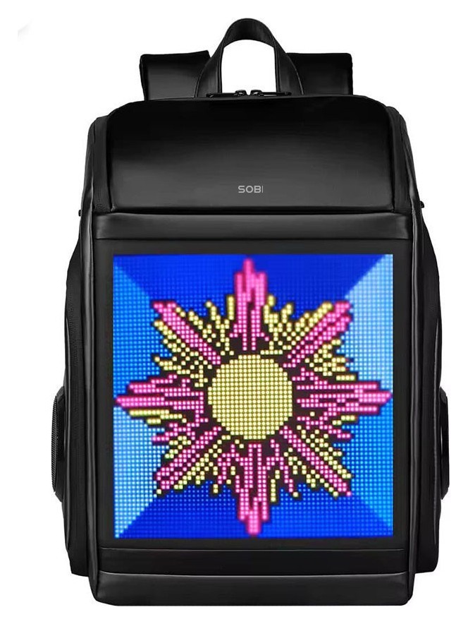 Рюкзак Sobi Pixel SB9710 Black с LED экраном