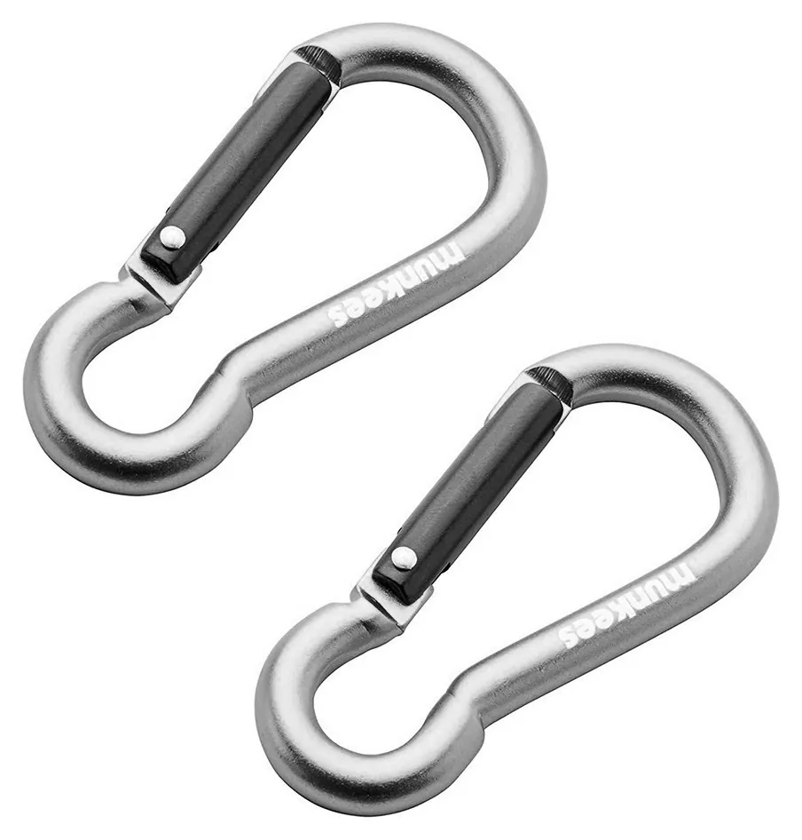 Munkees 3236 карабіни Pear 6 mm x 60 mm 2-Pack grey (3236-GY)