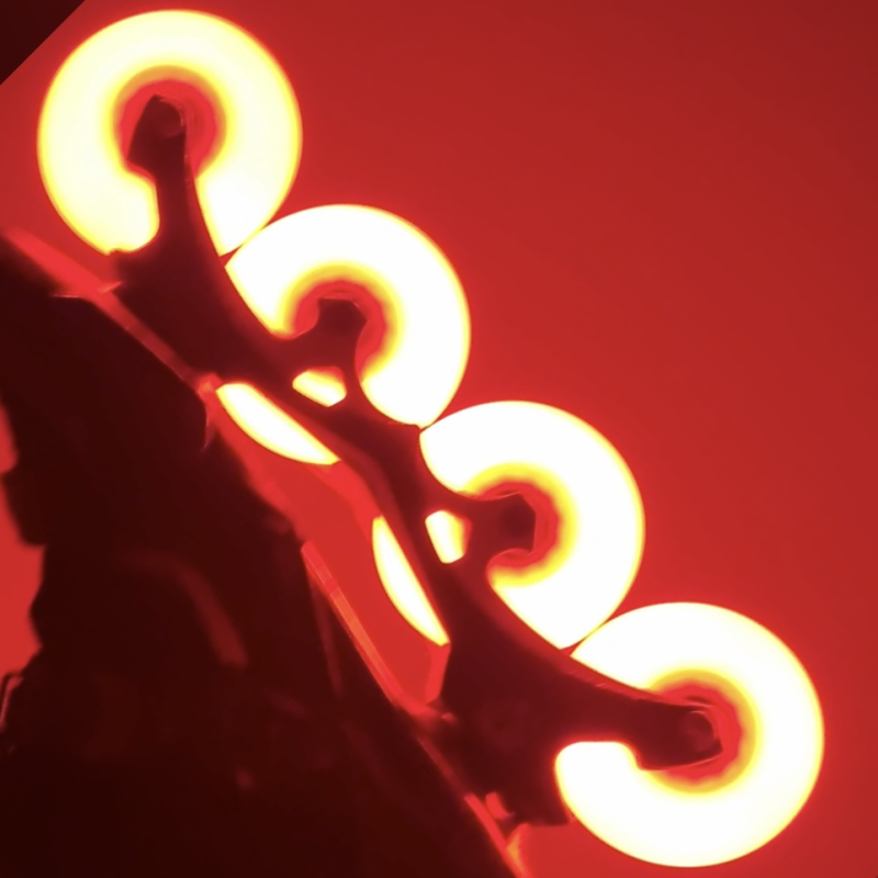 Сяючі колеса для роликів Flying Eagle Lazerwheelz Ultra 88A 4 шт червоні, укр, укр