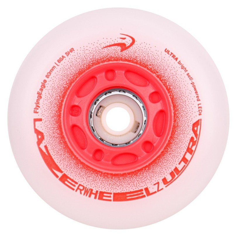 Сяючі колеса для роликів Flying Eagle Lazerwheelz Ultra 88A 4 шт червоні