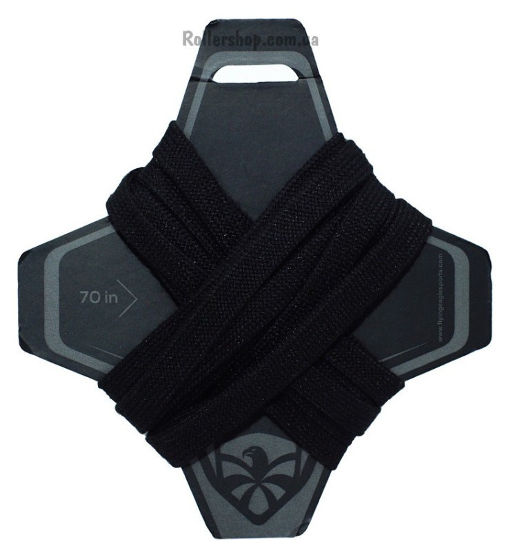 Шнурки для роликів Flying Eagle чорні, укр, укр