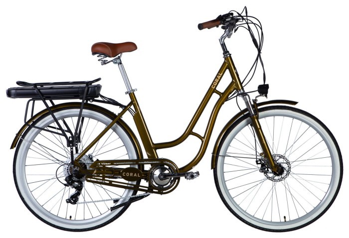 Велосипед з електроприводом 28" AL Dorozhnik eCORAL DD FR рама-19" 48B 13А*г 500Вт бронзовий 2026, укр, укр