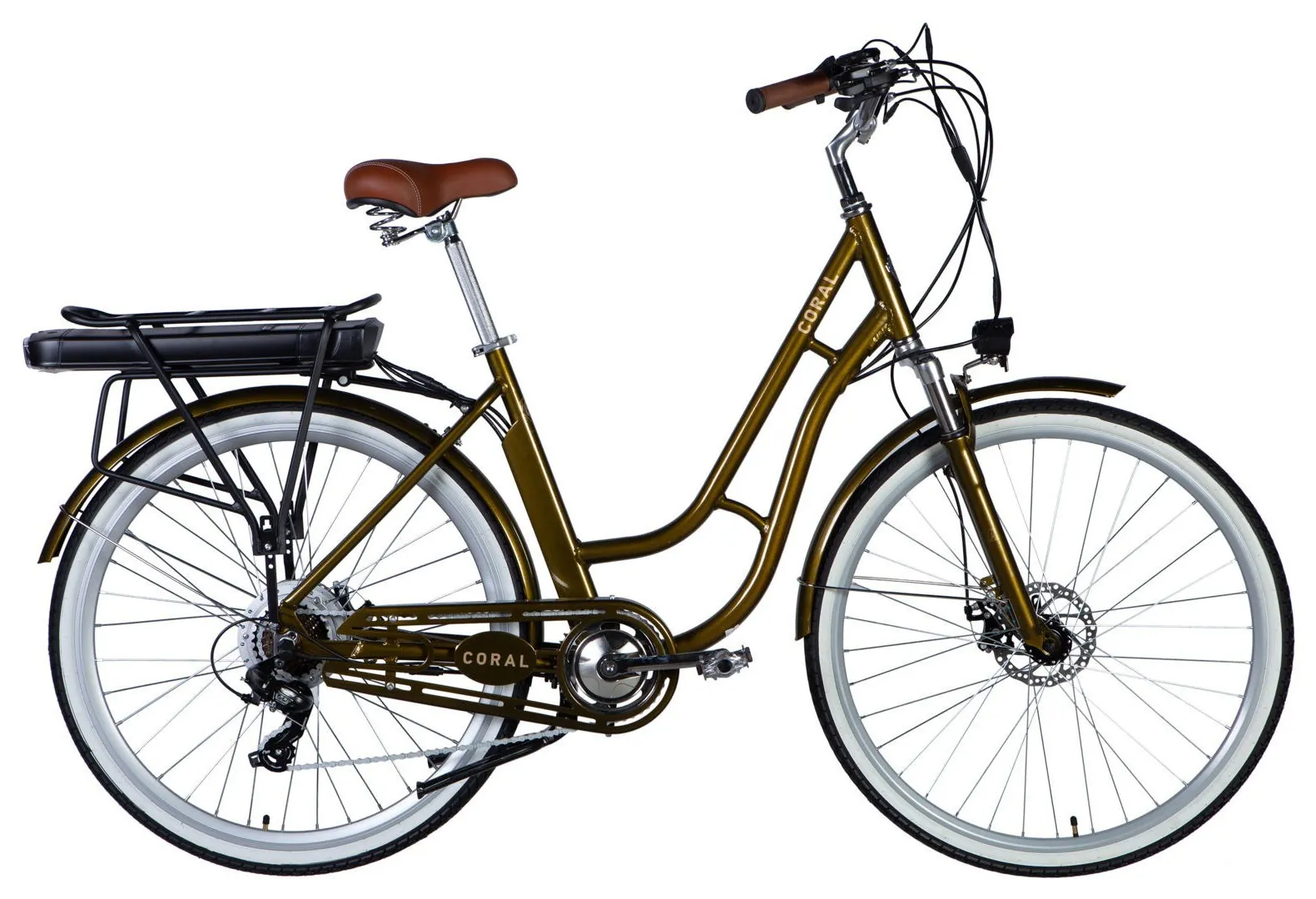Велосипед з електроприводом 28" AL Dorozhnik eCORAL DD FR рама-19" 48B 13А*г 500Вт бронзовий 2026 (ELB-D-28-115)