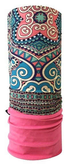 Бандана-бфф многофункциональная Crow KASHMIR One size Turquoise/coral (CBMS17W1M)