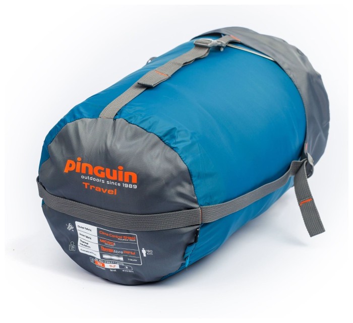 Спальный мешок Pinguin Travel (13/9°C), 190 см - Right Zip, Blue (PNG 241457) 2020