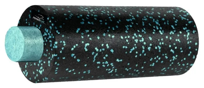 Массажний ролик (ролер) гладкий PowerPlay PP-4348 2 in 1 EPP Foam Roller Чорно-Блакитний (33x14см.)