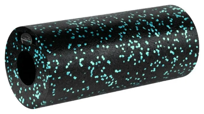 Массажний ролик (ролер) гладкий PowerPlay PP-4348 2 in 1 EPP Foam Roller Чорно-Блакитний (33x14см.)