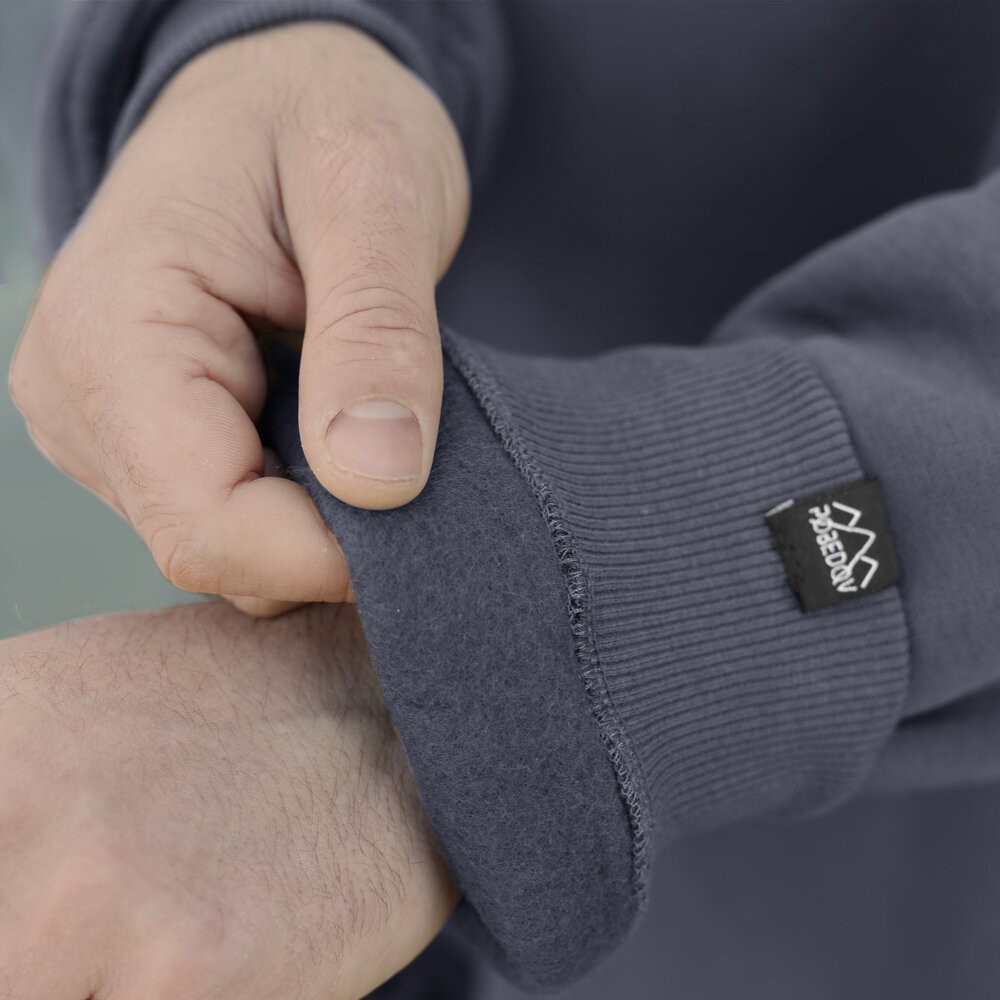 Темно-сіре чоловіче худі оверсайз Pobedov Urbanist. Універсальний розмір. Чоловіче зимове худі