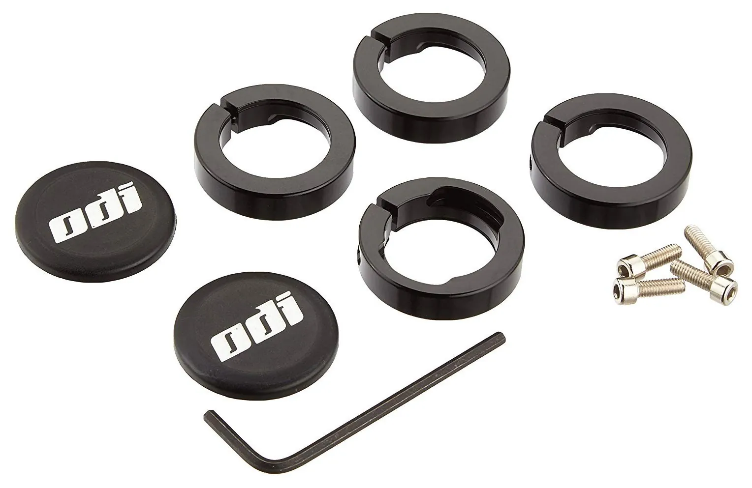 Замки для грипс ODI Set Lock Jaw Clamps з Snap Caps - чорні (OBOD_D70LJB)