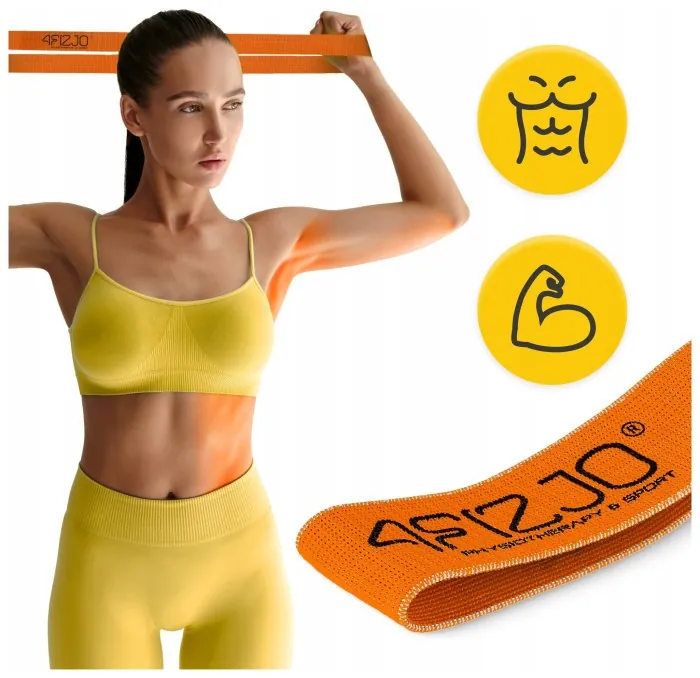Резинка для фитнеса и спорта из ткани 4FIZJO Flex Band 1-5 кг Orange (P-5907739310927)