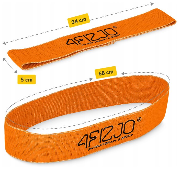 Резинка для фитнеса и спорта из ткани 4FIZJO Flex Band 1-5 кг Orange (P-5907739310927)