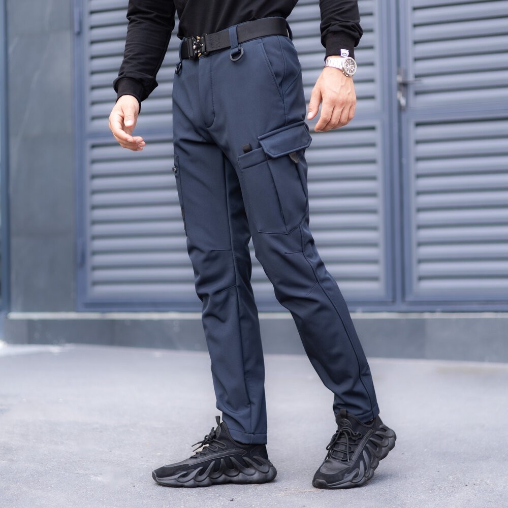 Штани карго чоловічі весняні з кишенями наві Pobedov Static, укр, укр