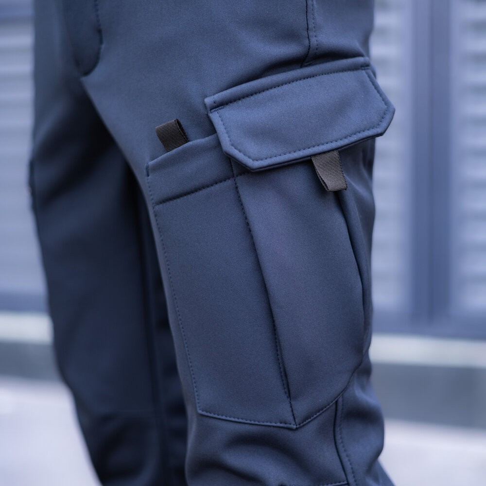 Штани карго чоловічі весняні з кишенями наві Pobedov Static, укр, укр