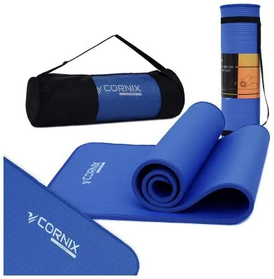 Коврики спортивные Cornix NBR 183 x 61 x 1 cм для йоги и фитнеса XR-0096 Blue/Blue