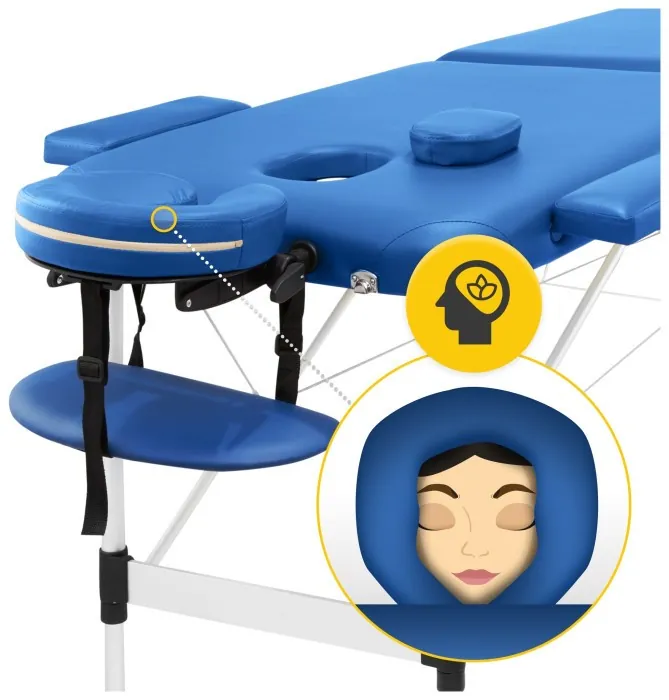 Масажний стіл складний 4FIZJO Massage Table Alu W60 Blue (P-5907739318404)