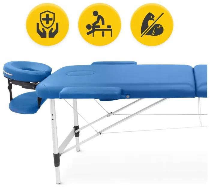 Масажний стіл складний 4FIZJO Massage Table Alu W60 Blue (P-5907739318404)