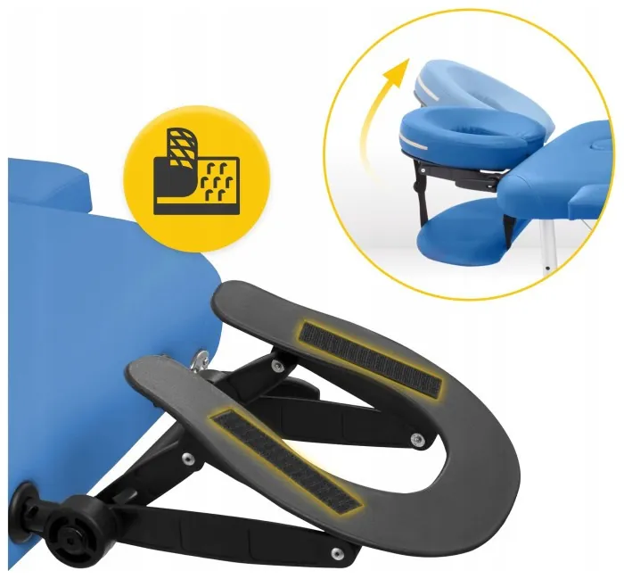 Масажний стіл складний 4FIZJO Massage Table Alu W60 Blue (P-5907739318404)