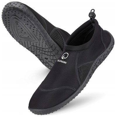 Обувь для пляжа (аквашузы) TSUNAMI Slip-On для плавания и водных видов спорта Size 30 Black (P-5905973406192)