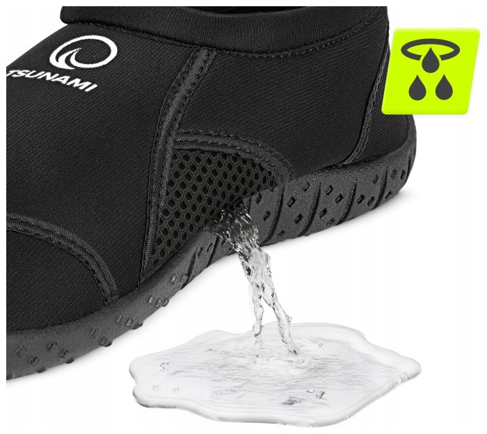 Обувь для пляжа (аквашузы) TSUNAMI Slip-On для плавания и водных видов спорта Size 30 Black (P-5905973406192)