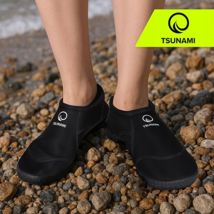 Обувь для пляжа (аквашузы) TSUNAMI Slip-On для плавания и водных видов спорта Size 30 Black (P-5905973406192)