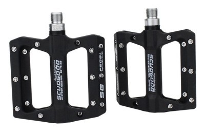 Педали MTB ScudGood нейлона с метал. шипами на пром. подшипниках. черный (черный)