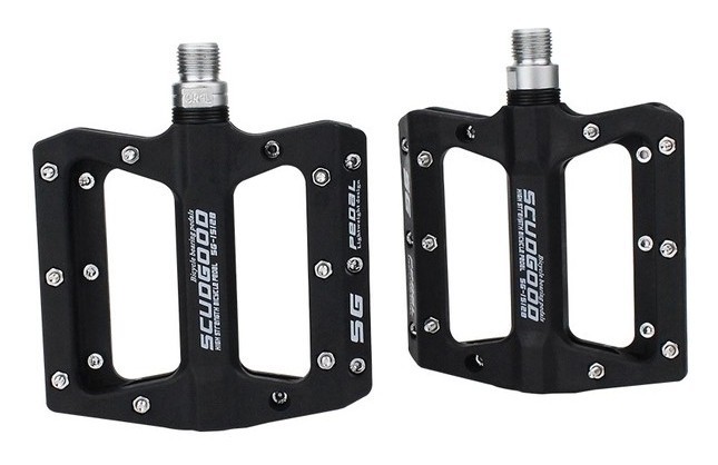 Педалі MTB ScudGood нейлону з метал. шипами на пром. підшипні. чорний (чорний), укр, укр