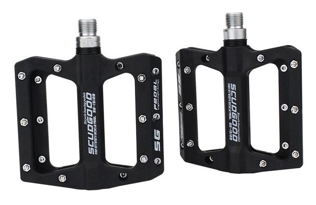 Педали MTB ScudGood нейлона с метал. шипами на пром. подшипниках. черный (черный)