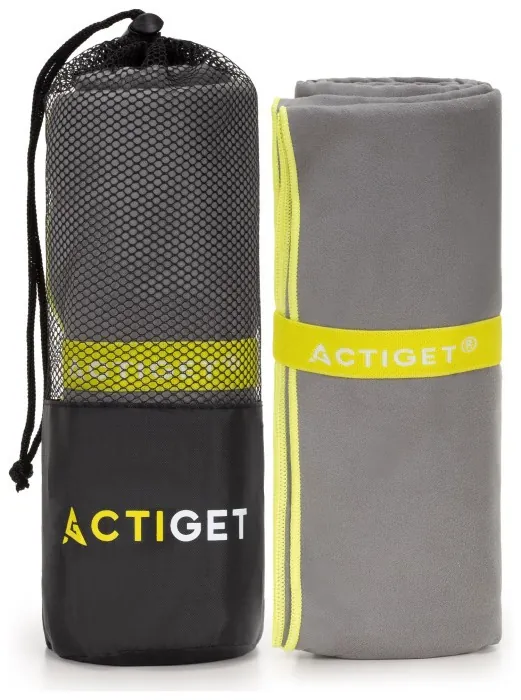 Рушник спортивний Actiget 180 x 100 см з мікрофібри ACT0192 Grey